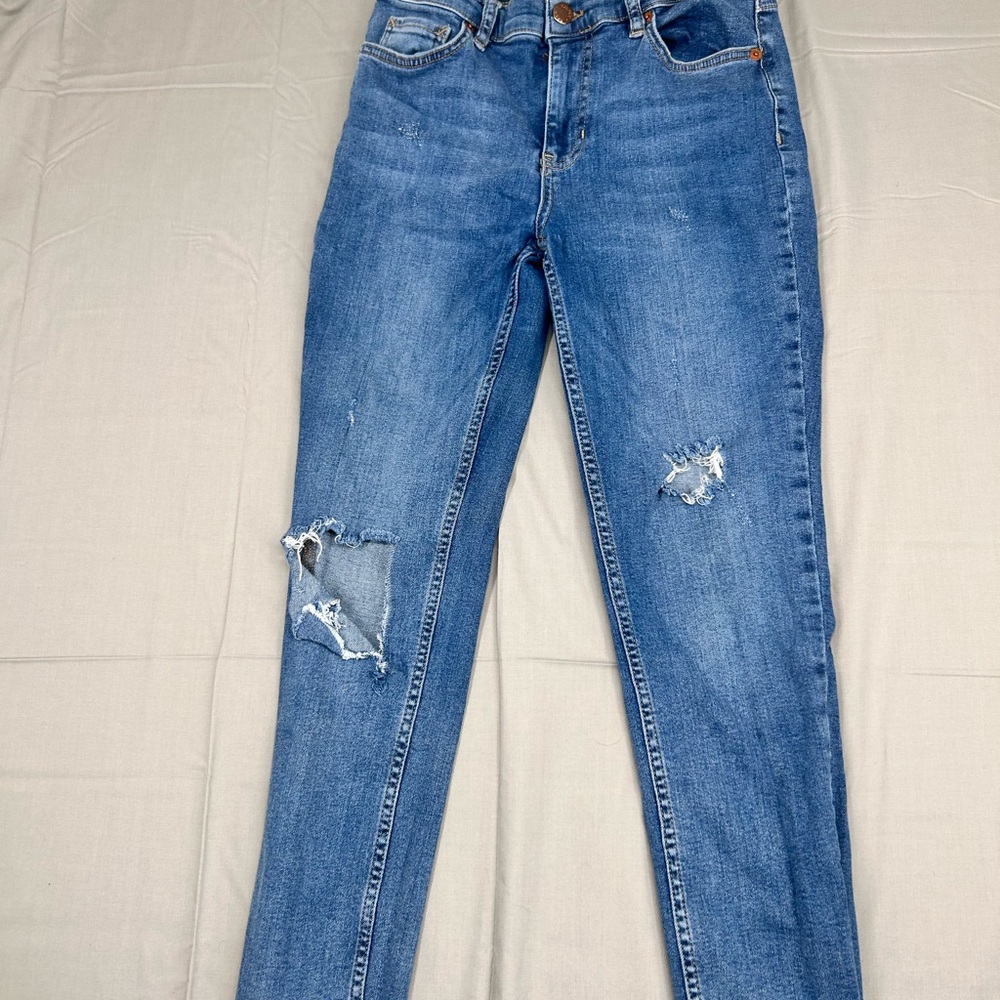 Free People Blue Distressed Women's Jeans